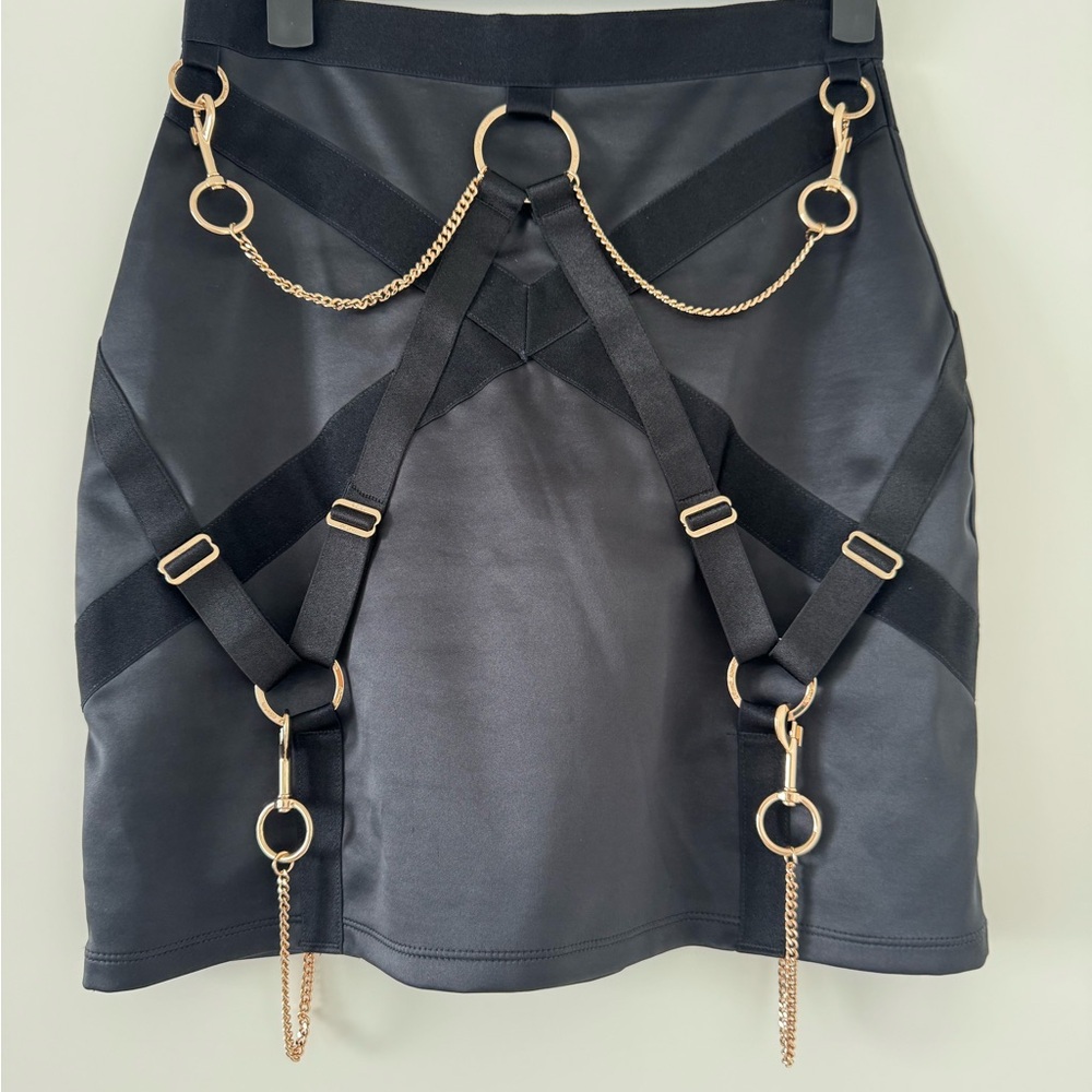 Honey Birdette Black Skirt with Gold Accents